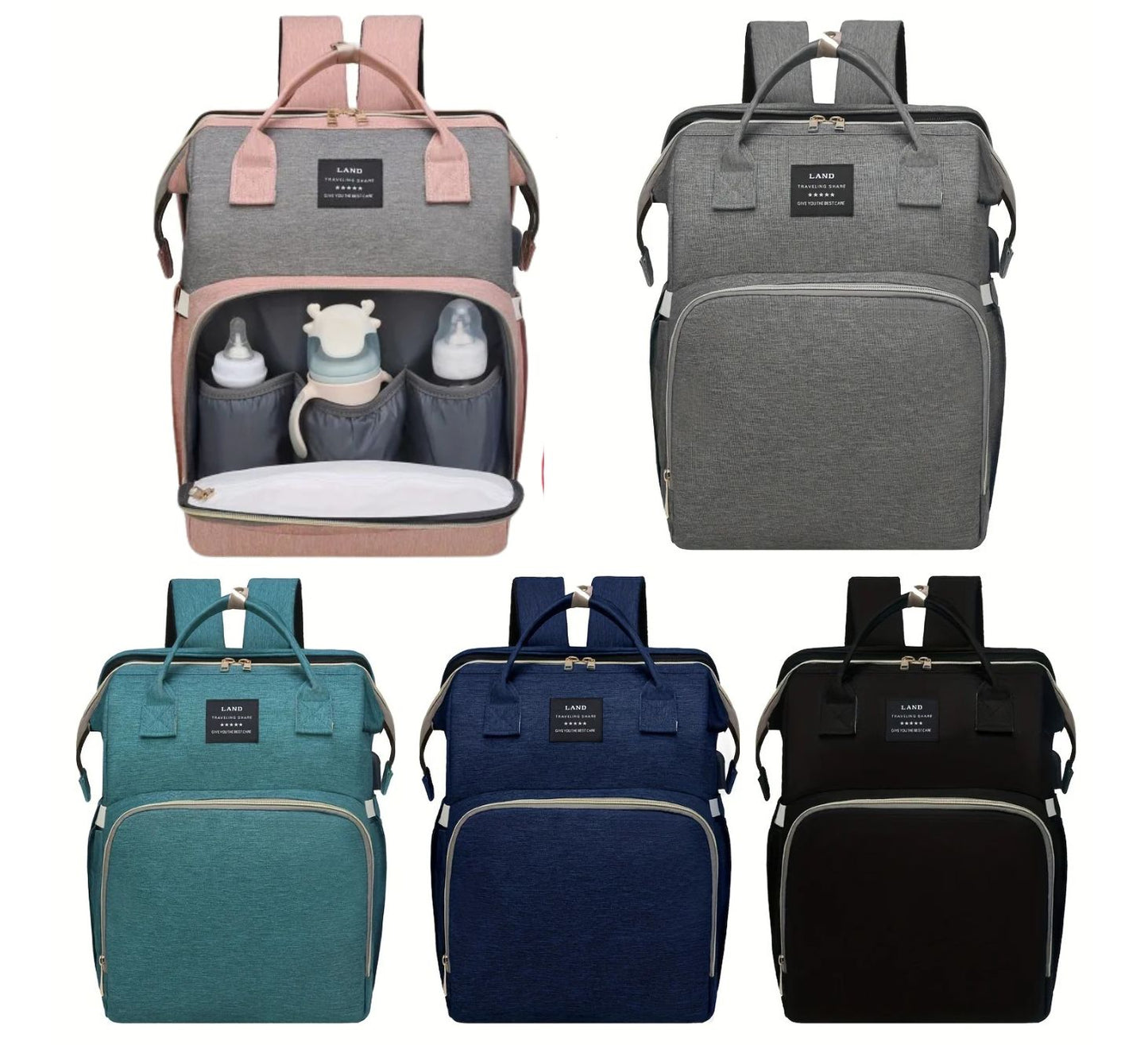 Mum (or Daddy) Nappy Bag – Large Capacity & Diaper Changing Station