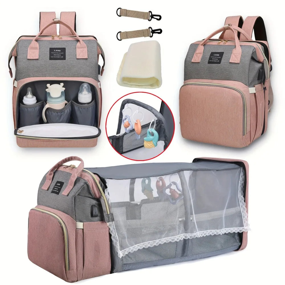 Mum (or Daddy) Nappy Bag – Large Capacity & Diaper Changing Station