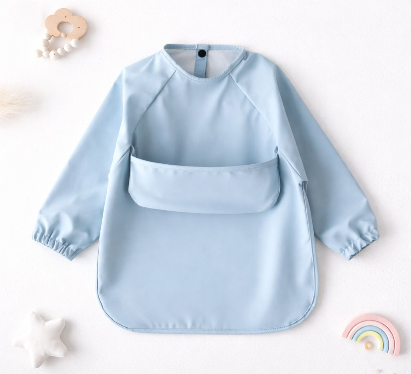 Light blue long sleeve waterproof bib