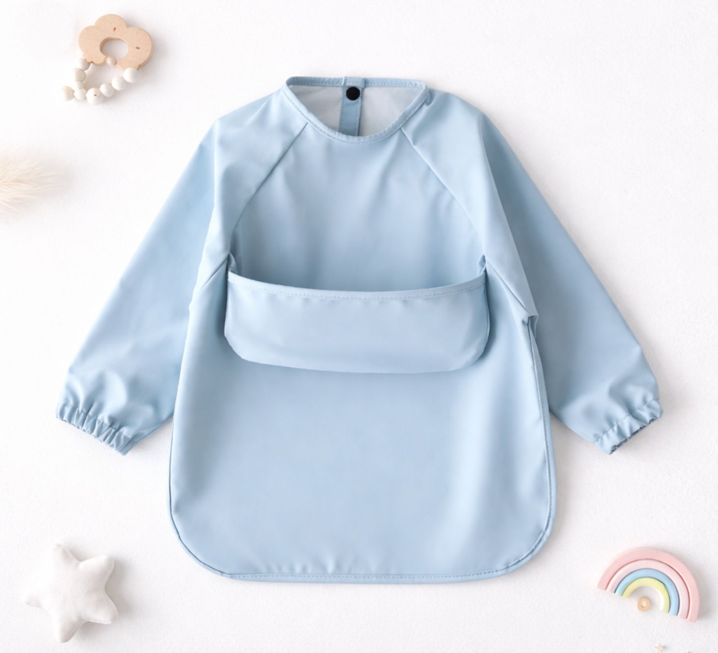 Light blue long sleeve waterproof bib