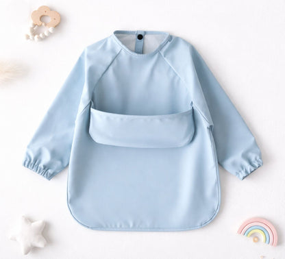 Light blue long sleeve waterproof bib